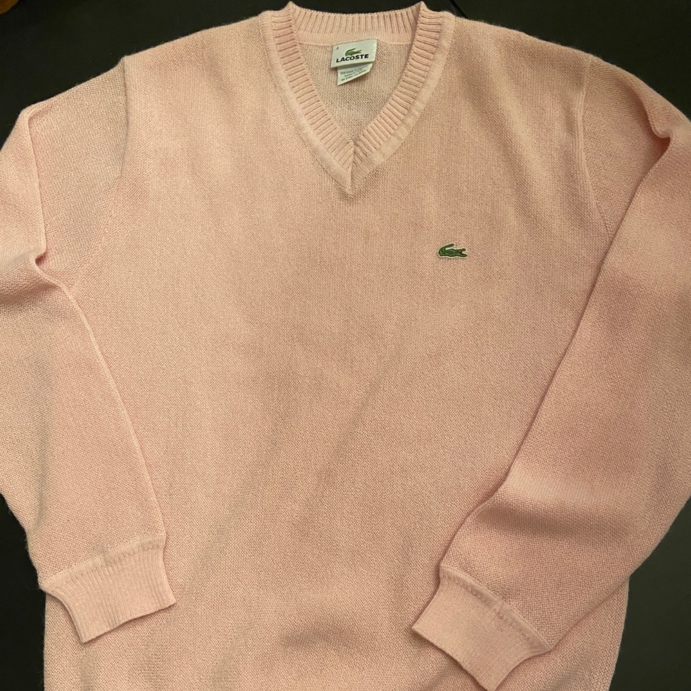 Lacoste Pale Pink Alpaca Wool Sweater 4
